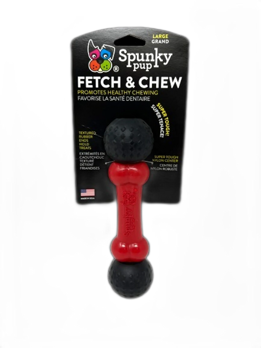 Fetch & Chew Bone – USA Made Treat Dispensing Toy for Tough Chewers