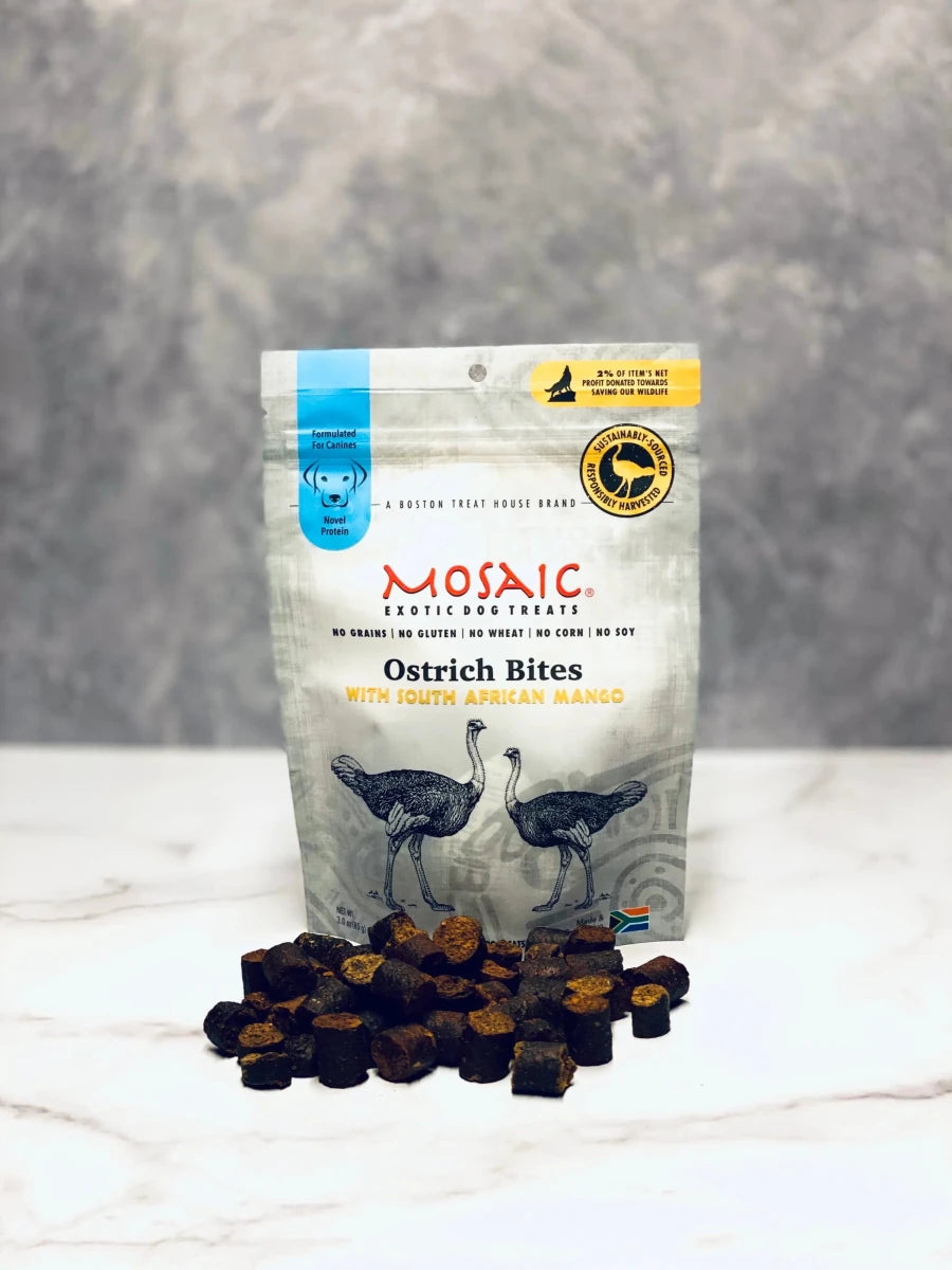 South African Ostrich Bites with Mango - Pets Perfect