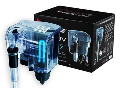 AquaTop Hang on Power Aquarium Filter PF15-UV with UV Sterilization Translucent Blue