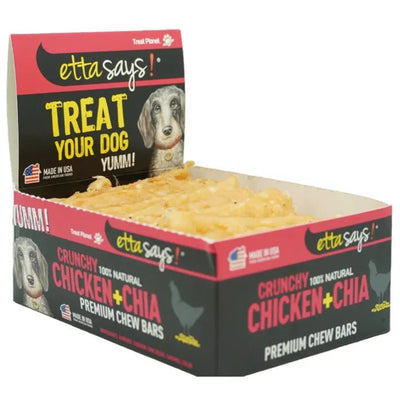 Etta Says Crunchy Chicken Chew Bars Dog Treats 12 ct