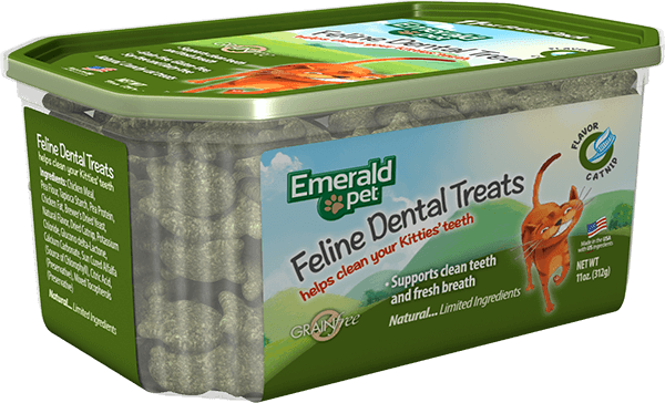 Emerald Pet Feline Dental Cat Treats Catnip 11 oz