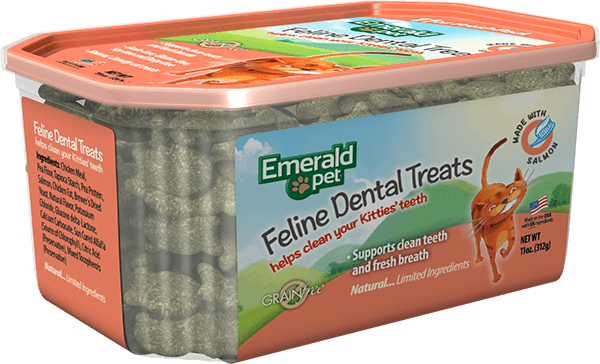 Emerald Pet Feline Dental Cat Treats Salmon 11 oz