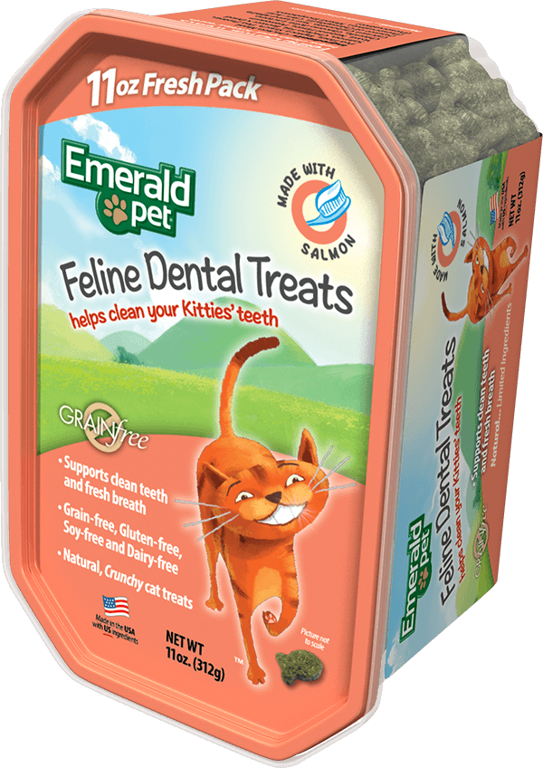 Emerald Pet Feline Dental Cat Treats Salmon 11 oz