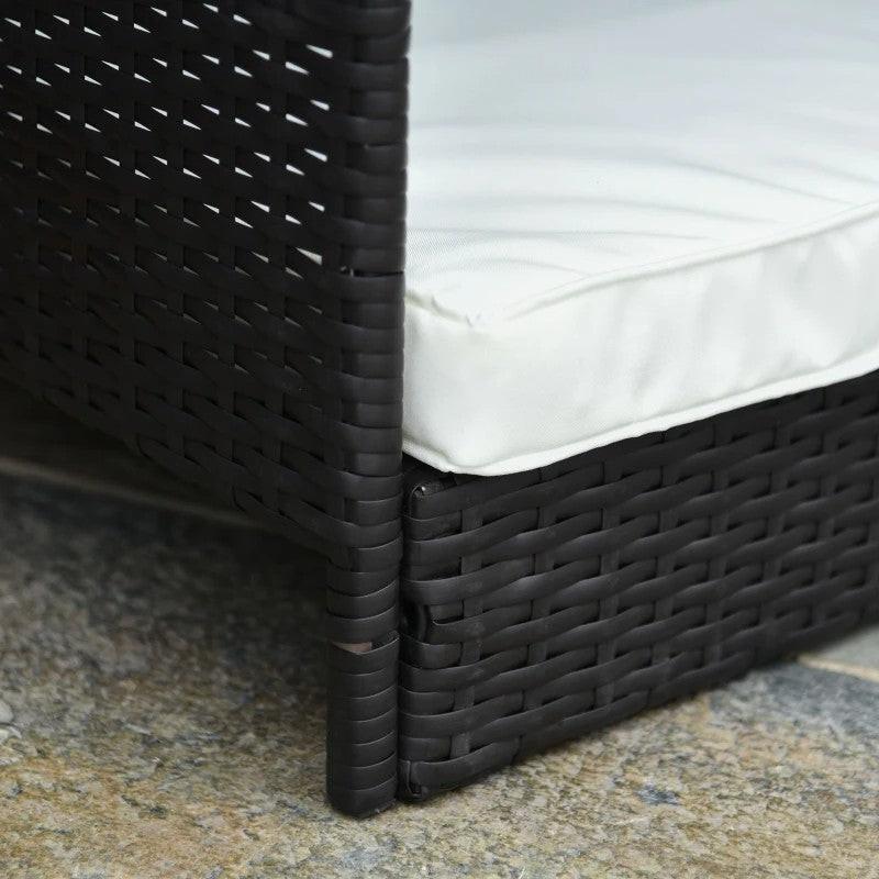 Espresso Wicker Weather Resistant Raised Dog Bed House with 2 in Thick, view 2
