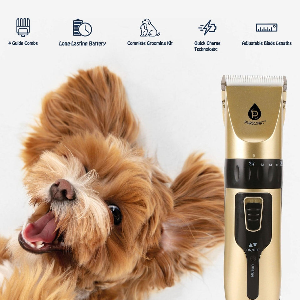 Pursonic Pet Grooming Bundle, Rechargeable Hair Trimmer, view 3