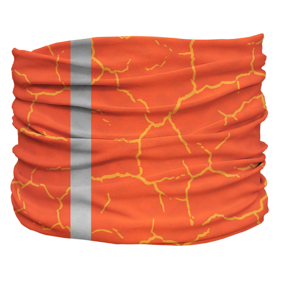 Smash Crackle Orange Pup Scruff, Slip-On Dog Neck Scarf by Pup Scruffs, view 12