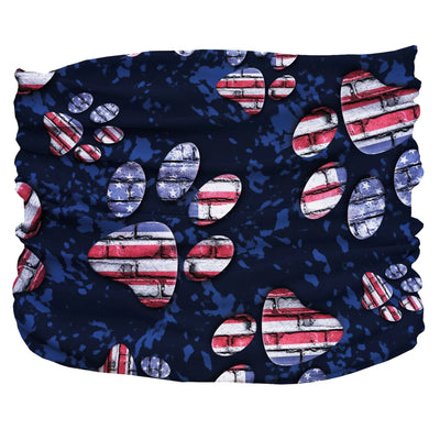 Patriotic Pup Pup Scruff - Slip-On Dog Neck Scarf, Red,white,blue/TEENY