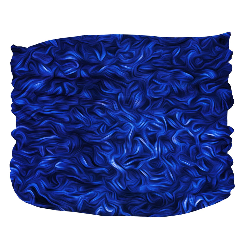 Abstract Pup Scruff - Dog Neck Scarf in Blue & Merlot, XL/1, view 7