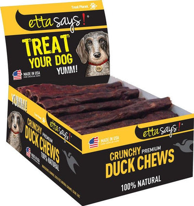 Etta Says! Duck Chew Sticks 4.5" - Rawhide Dog Treat, 36 ct Display