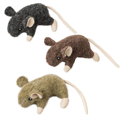 Spot Wool Mouse Freddie Cat Toy with Catnip Assorted, 3.5 in (Colors Vary)