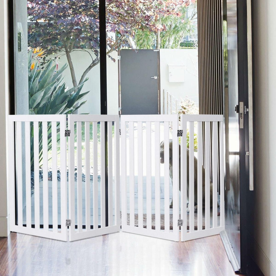 FastFurnishings Folding 4-Panel Dog Gate, view 4