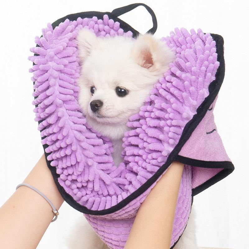 Super Dry Microfiber Dog Bathrobe - Ultra Absorbent Post - Bath Towel - Pets Perfect