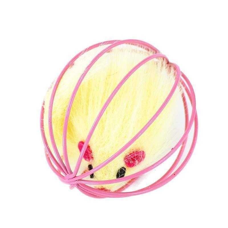Plush Cage Mouse Cat Toy - Interactive Fun For Your Feline Friend! - Pets Perfect
