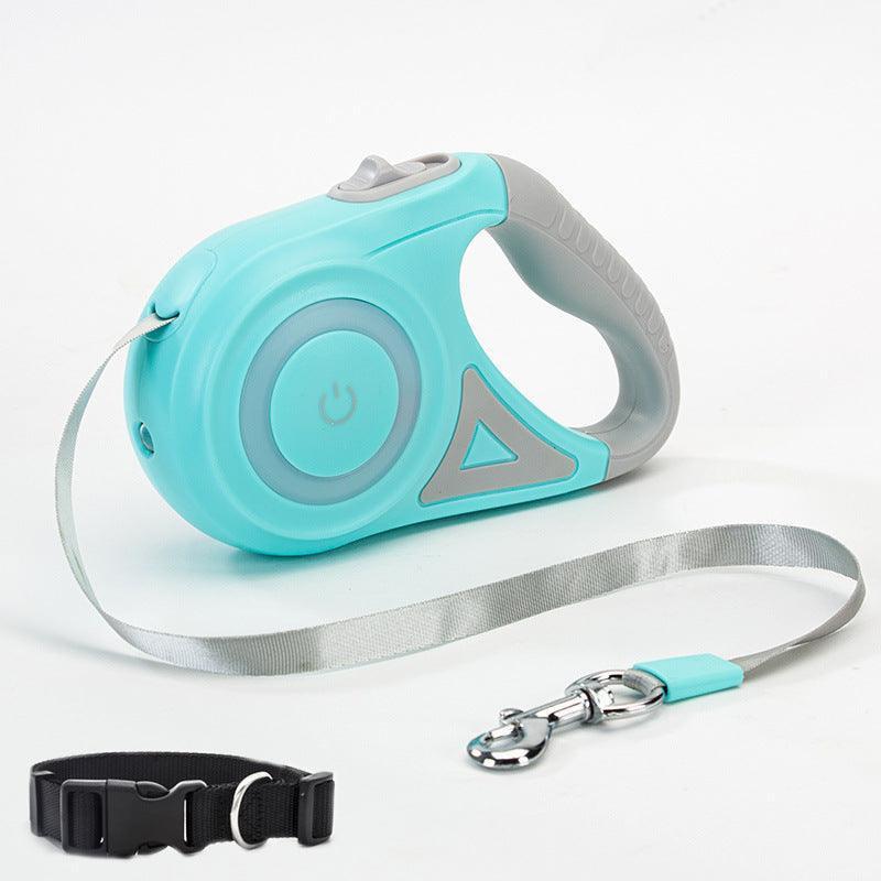 Automatic Pet Dog Cat Traction Rope With Retractable Leash And Collar - Pets Perfect