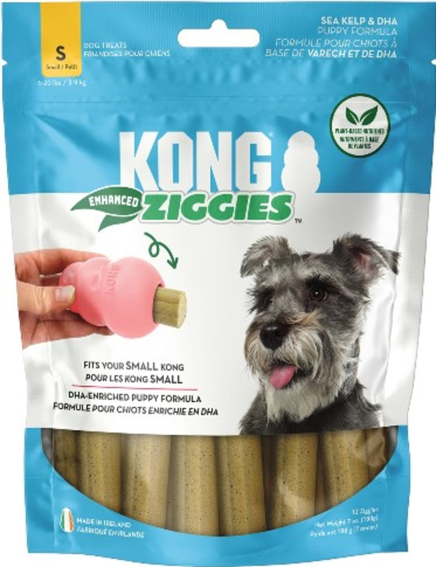 KONG Ziggies Enhanced Plant-Based Puppy Dog Treats Small, 7 o