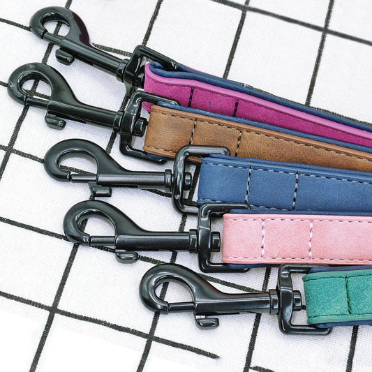 Premium Leather Dog Leash - Stylish And Durable Pet Traction Belt