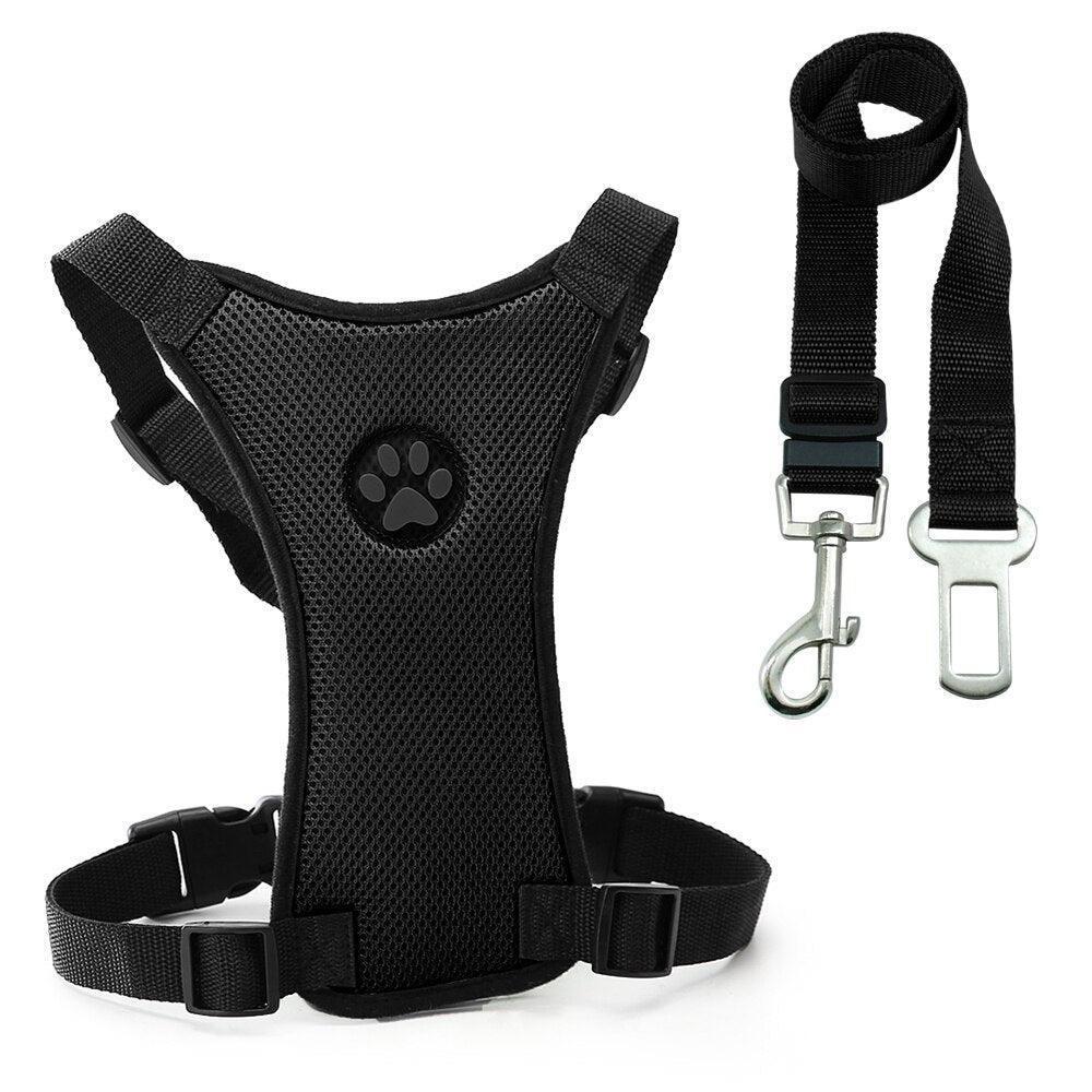 Breathable Mesh Pet Car Safety Chest Harness - Pets Perfect