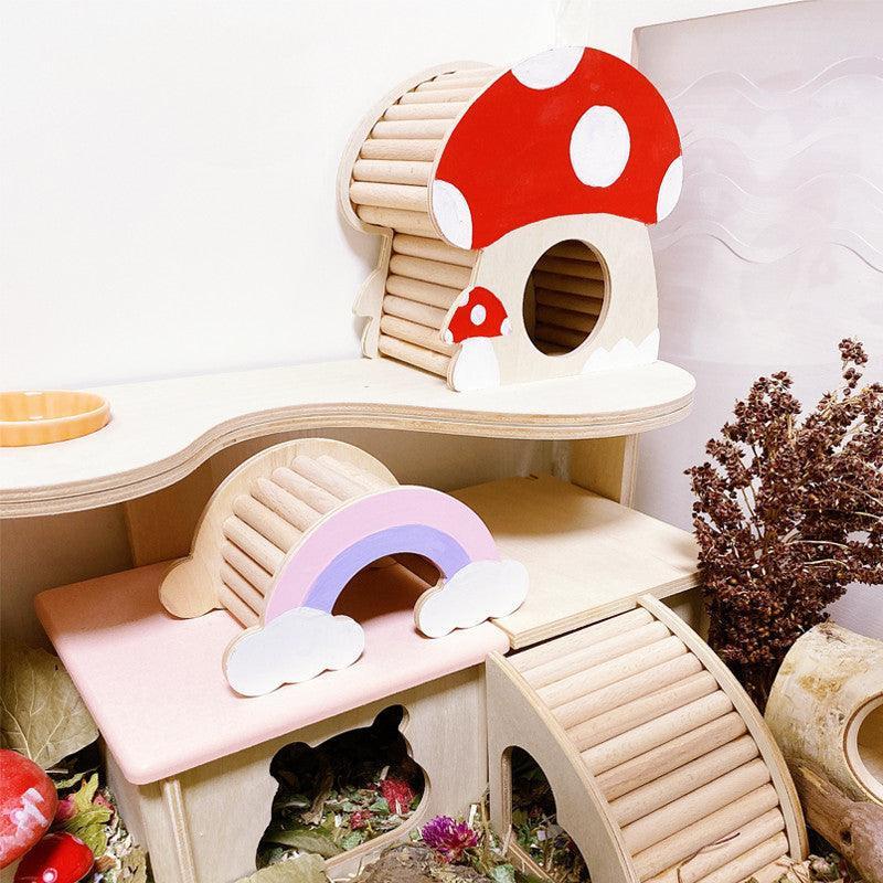 Wooden Hamster Adventure Tower Interactive Multifunctional - Pets Perfect