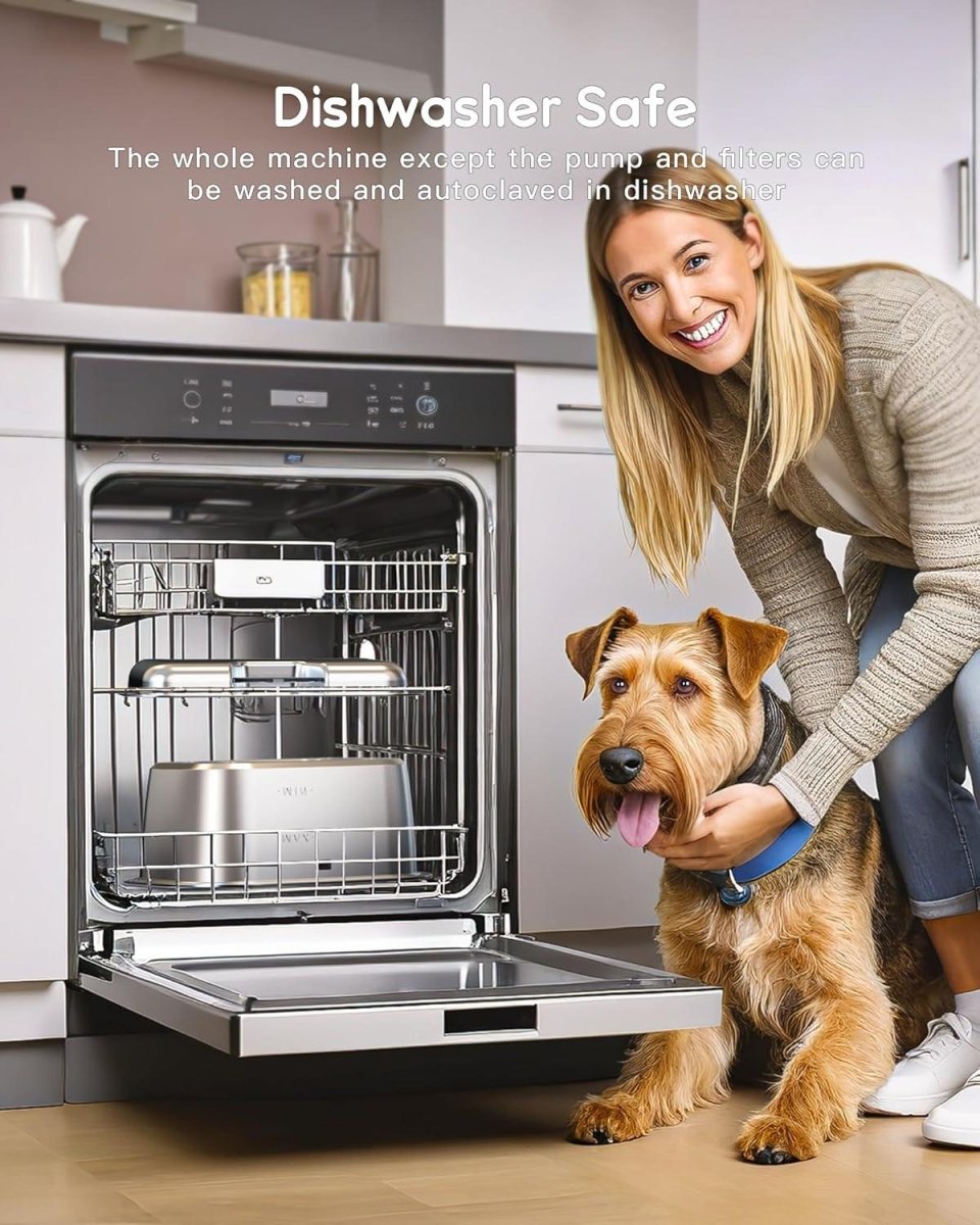3 gal Extra Large Stainless Steel Dog Water Fountain, view 2