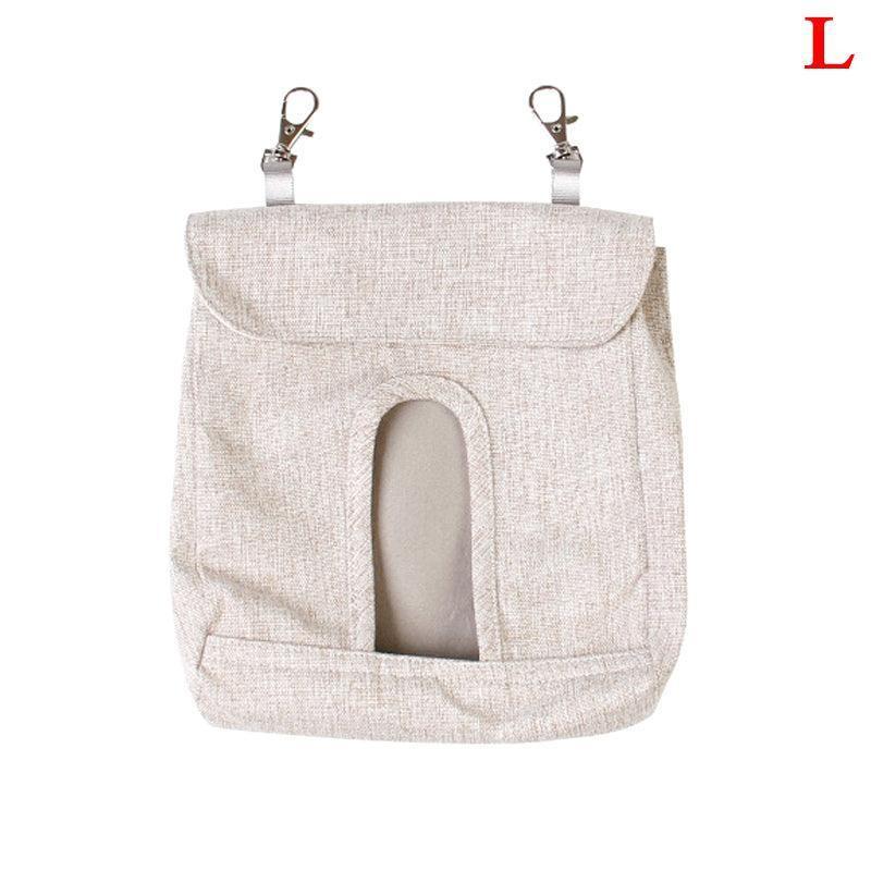 Cloth Hay Feed Bag for Small Animals - Adjustable Mess - Free Feeder - Pets Perfect