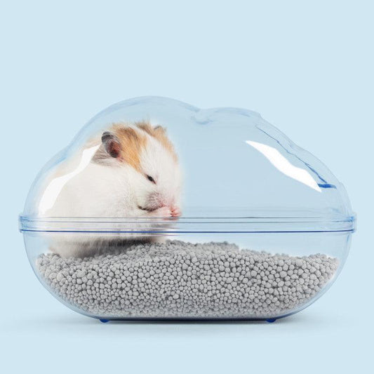 Hamster Sand Bath House - Cloud Shaped Dust Bath Container.