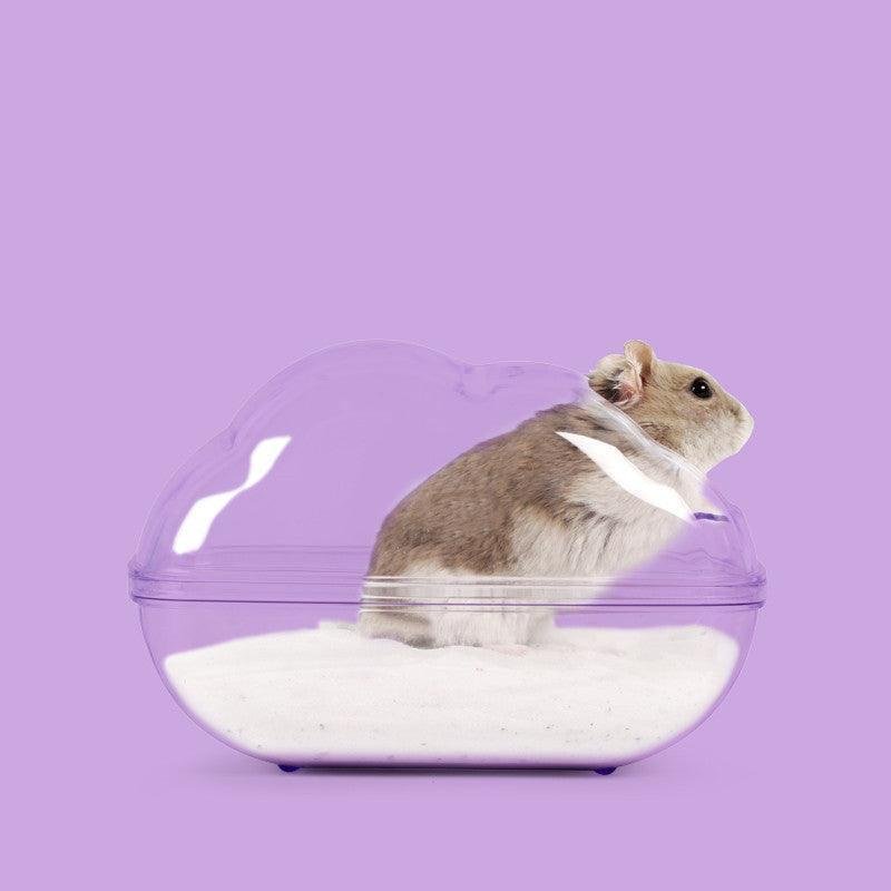 Cloud Shaped Sand Bath House for Hamsters Grooming - Pets Perfect
