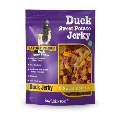 Savory Prime Natural Jerky Dog Treats Sweet Potato & Duck, 8 oz