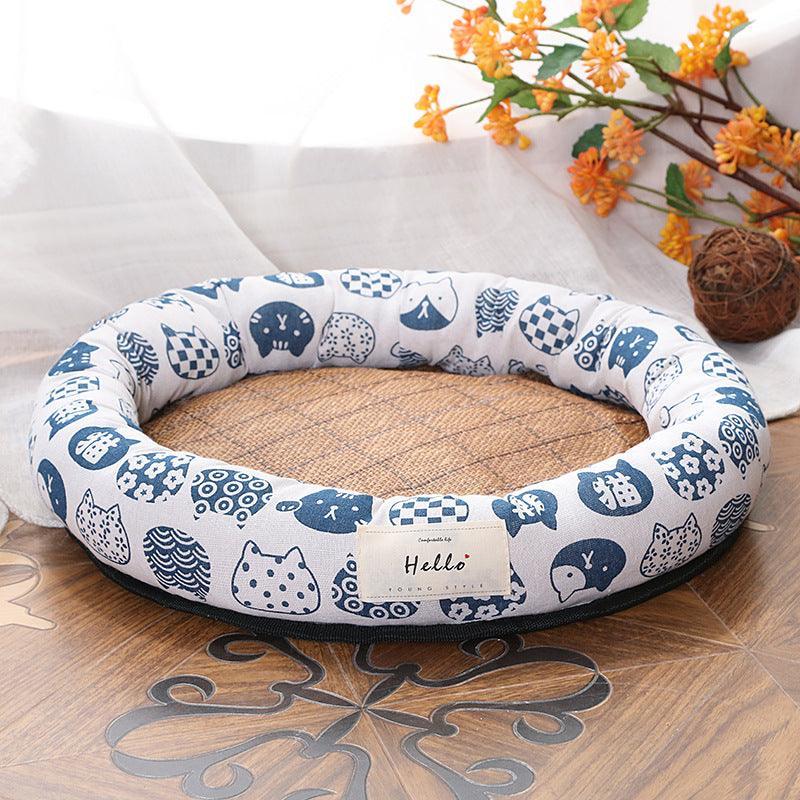 Cool Round Pet Nest: The Ultimate Summer Retreat For Cats And Dogs-5