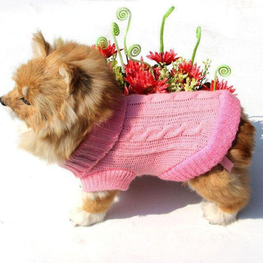 Cozy Knitted Wool Dog Sweater - Warm Winter Pet Clothing