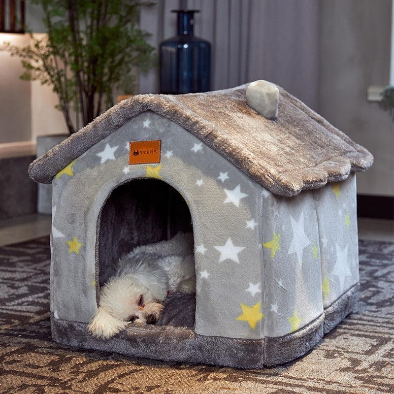 Cozyfold Pet House: Foldable Winter Bed & Enclosed Cave For Dogs And Cats - Pets Perfect