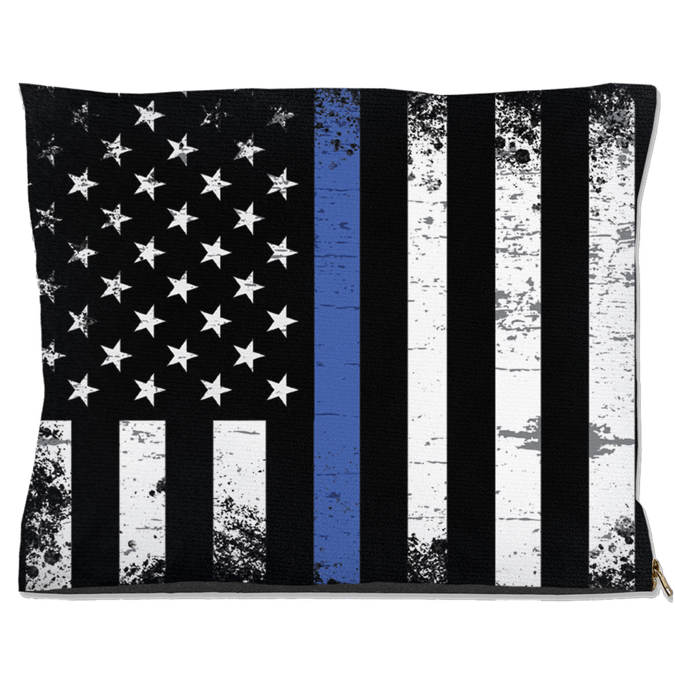 Thin Blue Line Dog Bed, Water Resistant/30x40 inch, view 3