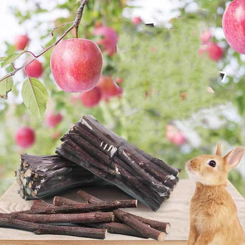 Wooden Bunny Bites: Natural Branch Chewing Snacks For Small Pets.