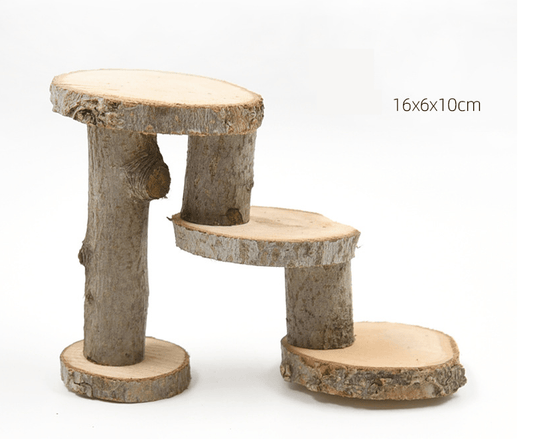 Wooden Apple Wood Hamster Climbing Ladder Toy.