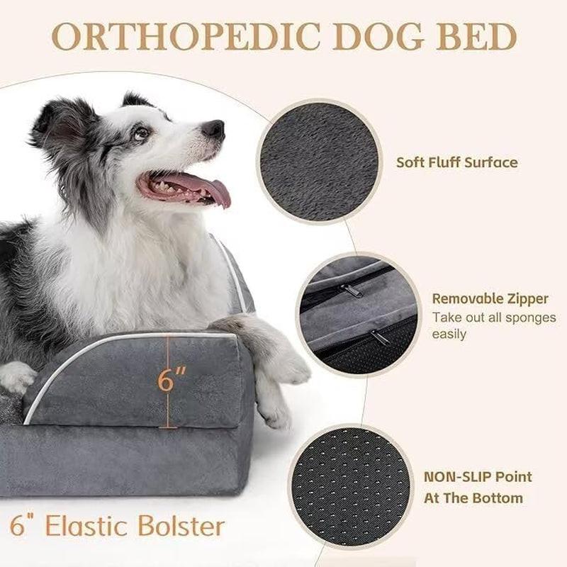 Waterproof Orthopedic Foam Dog Bed Extra Large Dark Grey, view 4