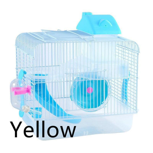 Colorful Hamster Castle Cage with Wire & Plastic - Pets Perfect
