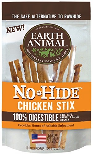 Earth Animal No Hide Chicken Stix Dog Treats, 10 ct