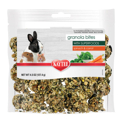 Kaytee Granola Bites with Superfoods Spinach and Carrot, 4.5 oz