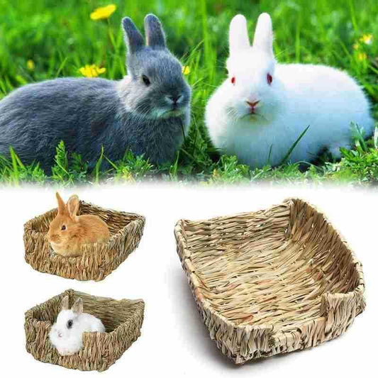 Hand-Woven Grass Hideaway: Natural Nest For Rabbits And Guinea Pigs.