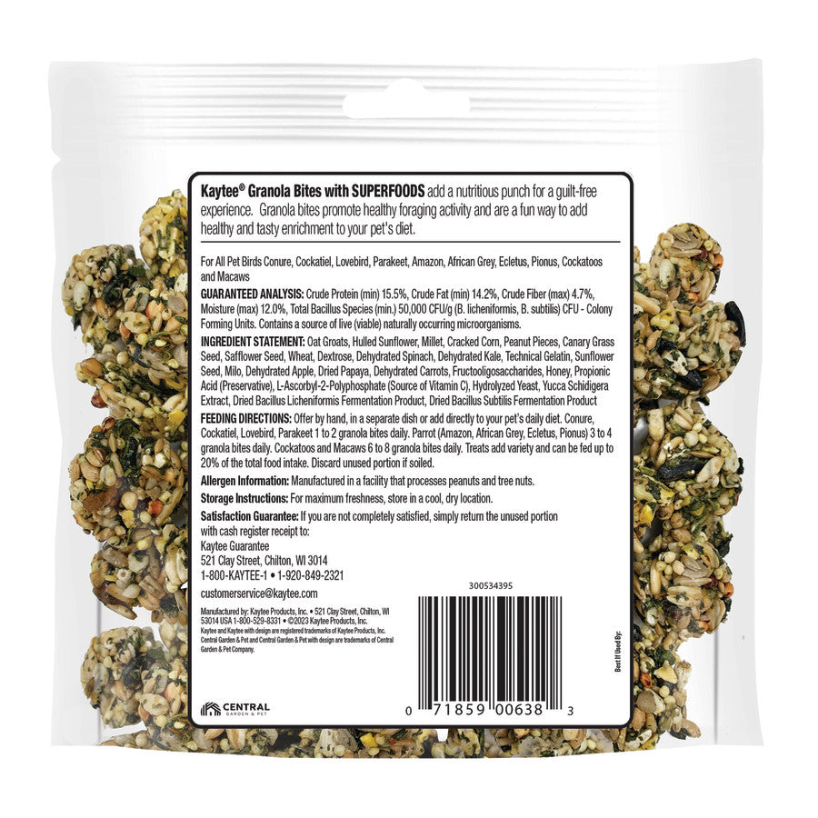 Kaytee Granola Bites Spinach and Kale 1ea/4.5oz