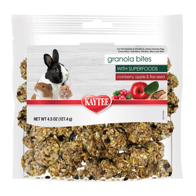 Kaytee Granola Bites with Superfoods Cranberry, Apple and Flax, 4.5 oz