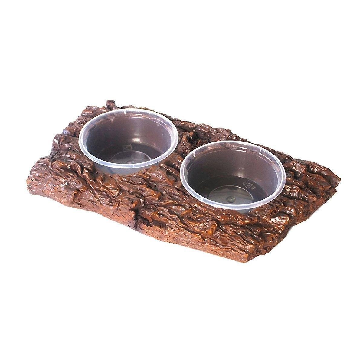 Resin Landscaping Reptiles Bowl Feeder Feeding Water Terrarium Bowls Geckos Dish - Pets Perfect