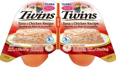 Inaba Twins Cat Food Topper - Tuna and Chicken in Gelée, 1.23 oz, 2 ct