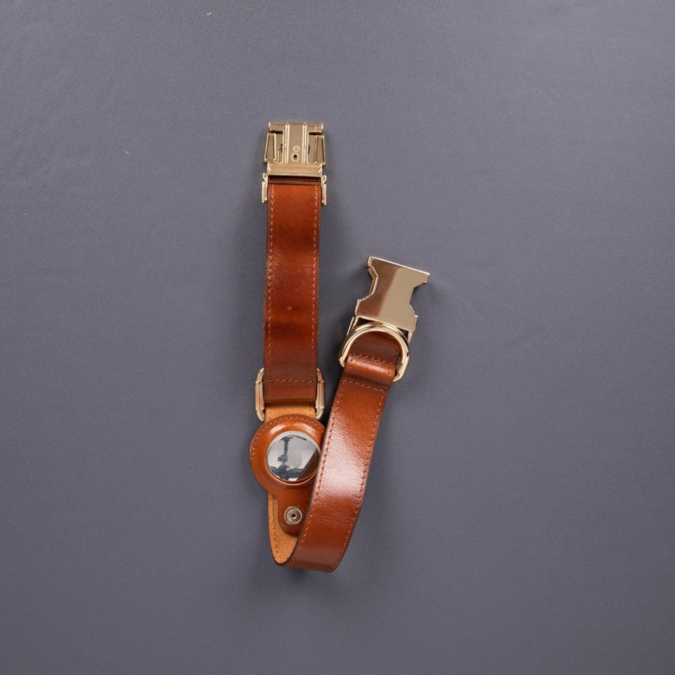 Charlotte Handcrafted Calfskin Leather Dog Collar, view 7
