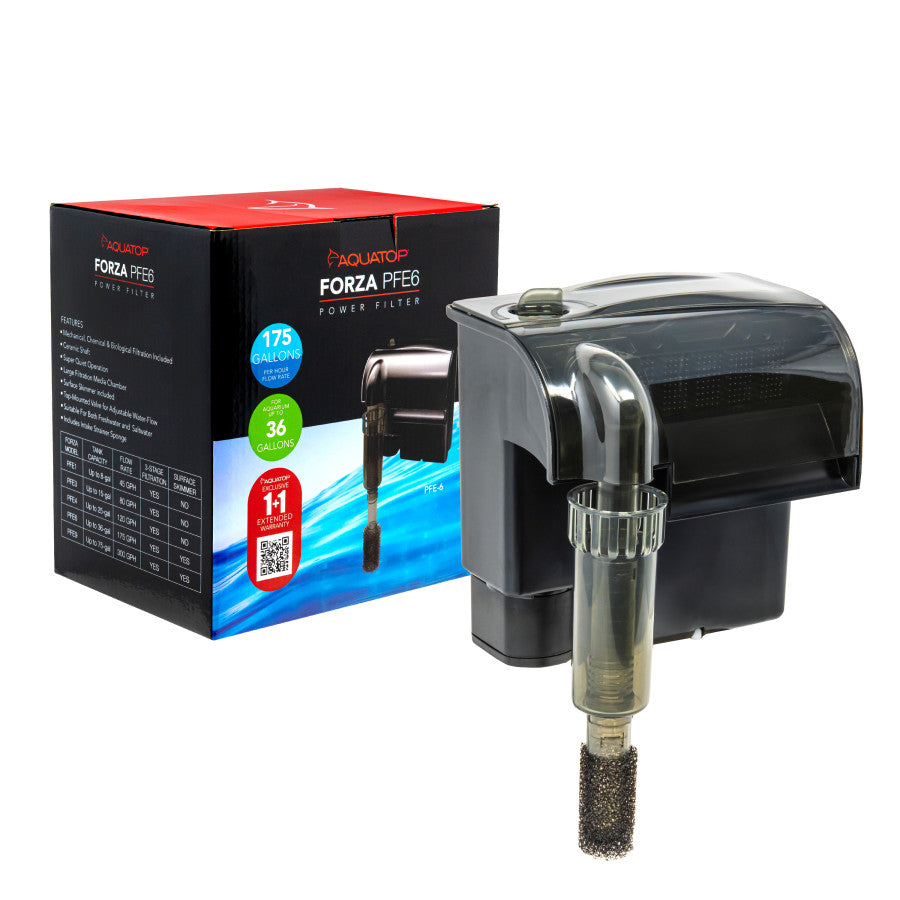 AquaTop Forza Power Aquarium Filter with Surface Skimmer 175 GPH