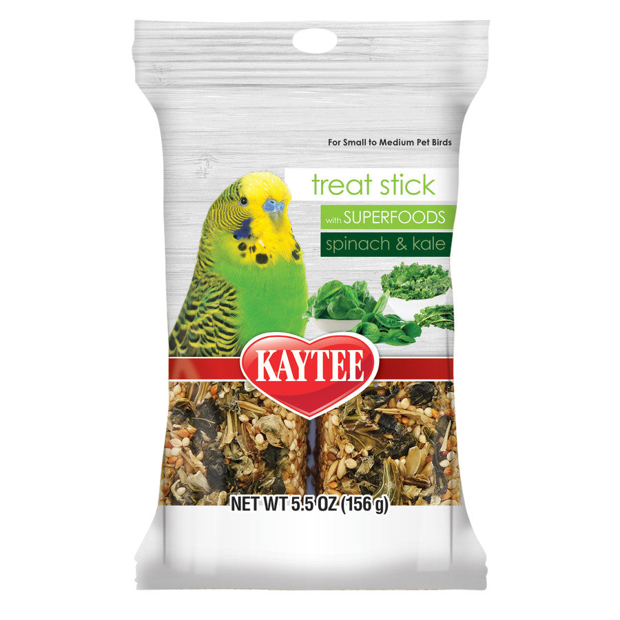 Kaytee Avian Superfood Treat Stick Spinach & Kale 5.5 oz Net Weight, 5.5 oz