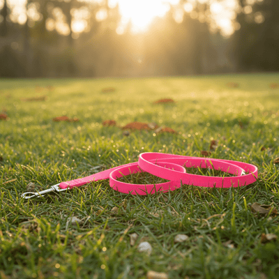 Coastal SinglePly Nylon Dog Leash Neon Pink, 3/4 in x 6 ft