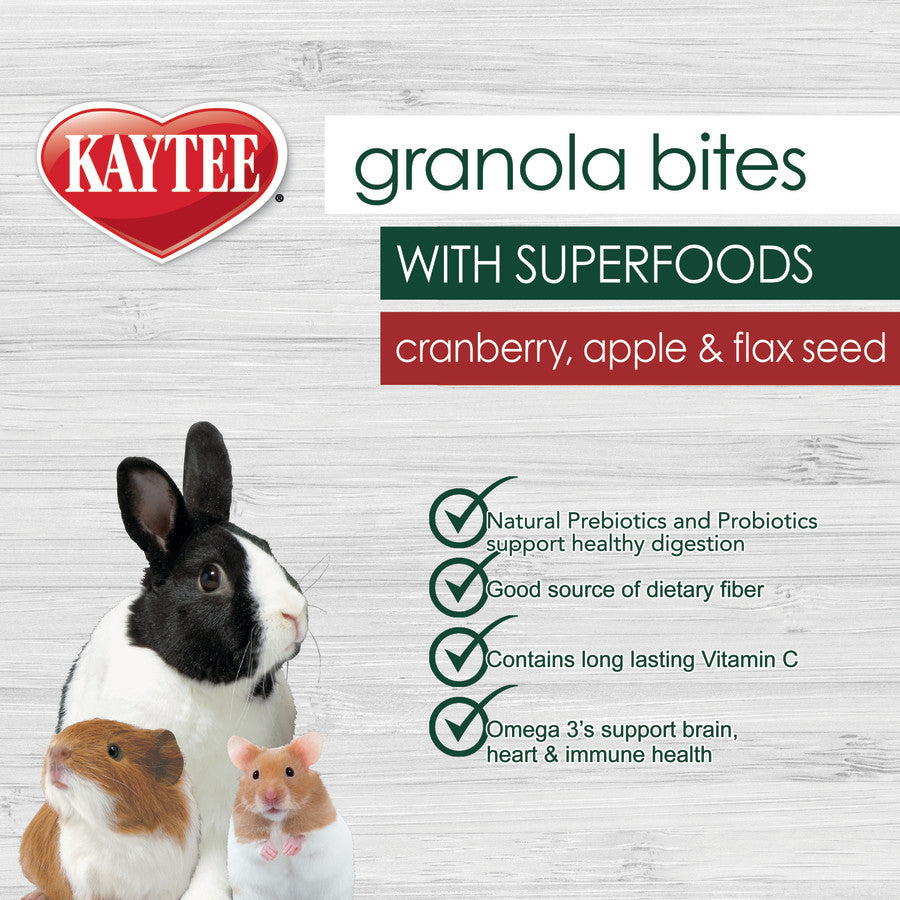 Kaytee Granola Bites with Superfoods Cranberry, Apple and Flax, 4.5 oz