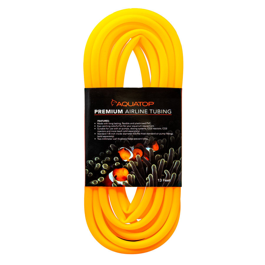 AquaTop Airline Tubing Neon, Orange, 13 ft