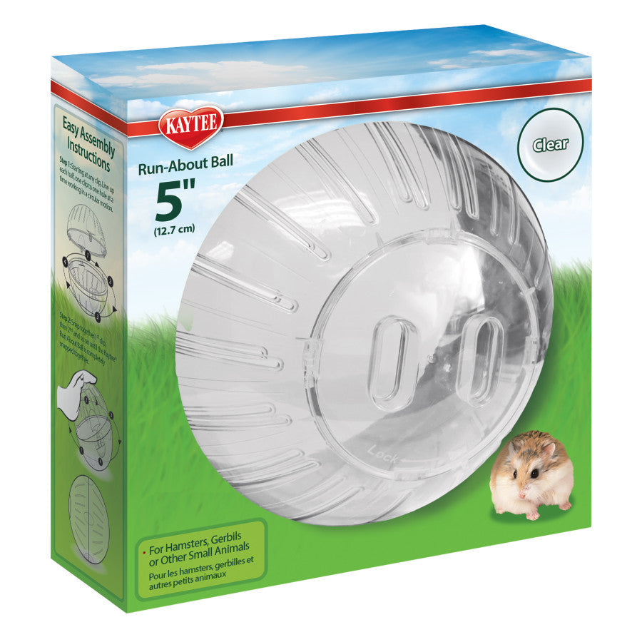 Kaytee Run-About Mini Exercise Ball Clear, 5 in