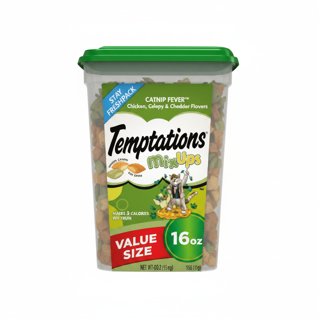 Temptations MixUps Crunchy & Soft Adult Cat Treats Catnip Fever 1ea/16oz. - Pets Perfect